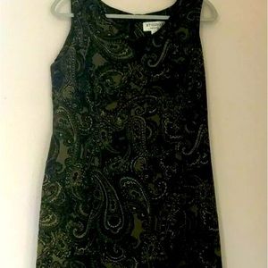 Studio I Sleeveless Dress 14P Petite Green NWOT